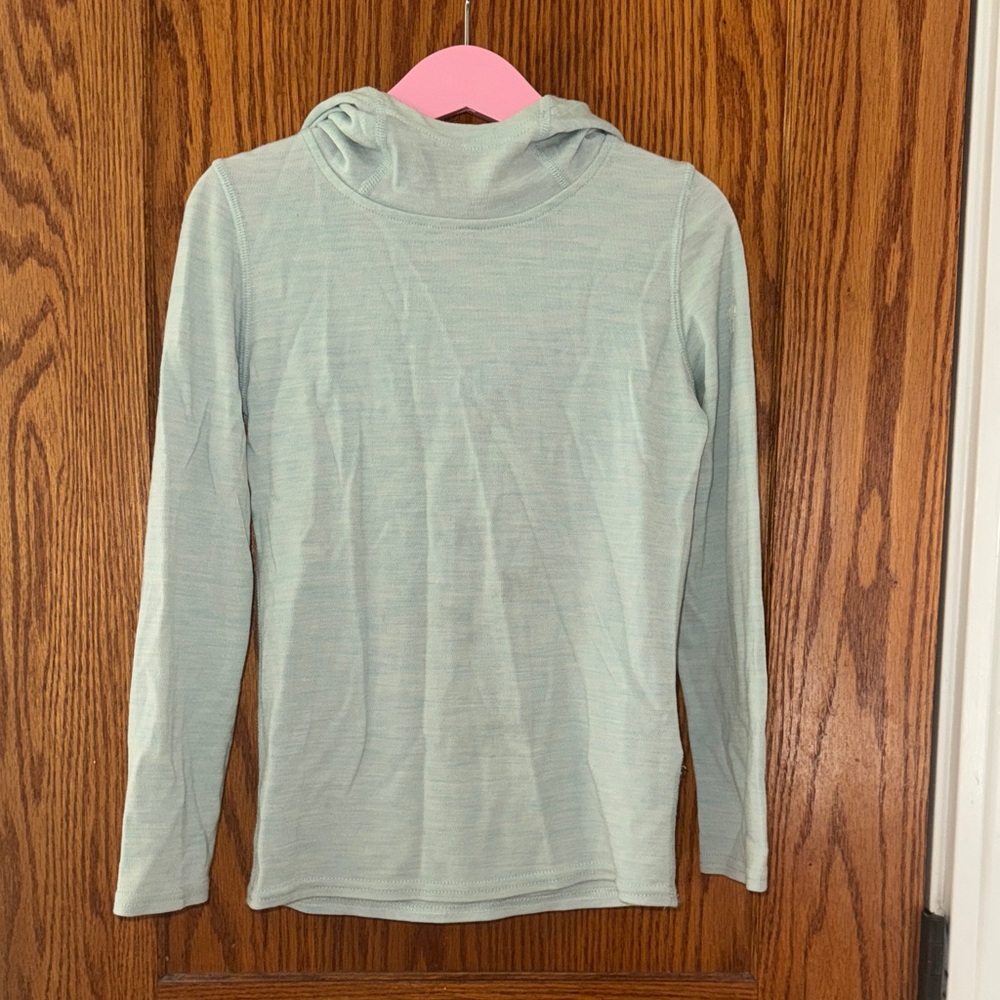 Smartwool Light Blue Merino Hoodie - Small EUC